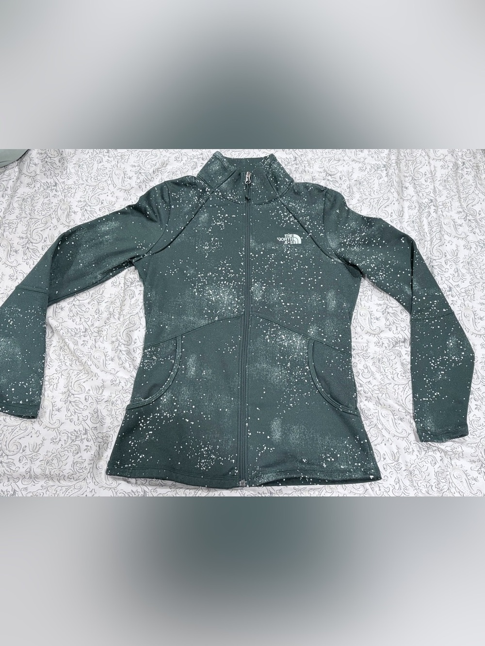The North Face Women's Dark Green Speckled Full-Zip Jacket